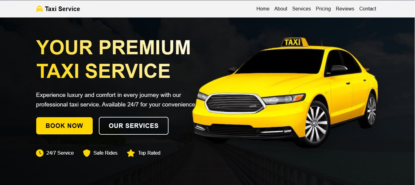 Taxi Driver Portfolio Website - Drive With Me